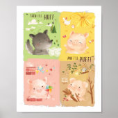 Drie Kleine Varkens en Big Bad Wolf Poster (Voorkant)