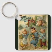 Drie kleine Varkens  Fairy Tale Sleutelhanger (Voorkant)