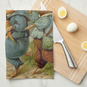 Drie kleine Varkens Fairy Tale Theedoek (Quarter Fold)