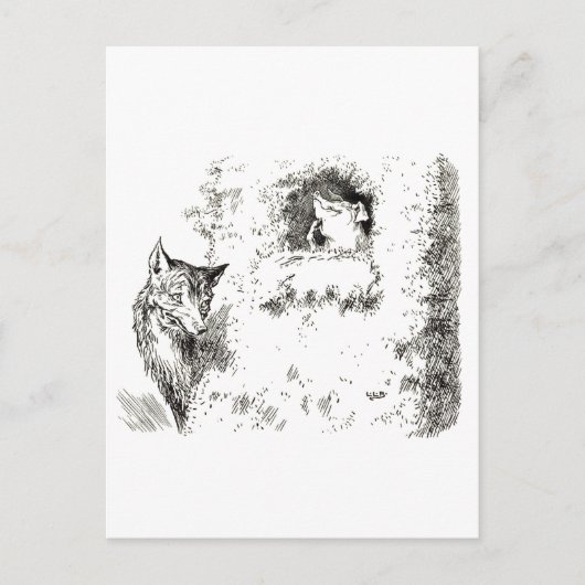 Drie kleine Varkens: Het tweede kleine Varkenspijn Briefkaart (Voorkant)