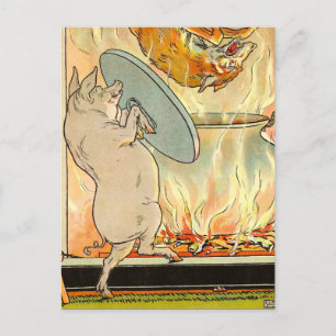 Drie kleine varkens: Het Wolf-Briefkaart invullen Briefkaart