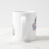 Drie kleine varkens met hun huizen extra grote beker (Achterkant)