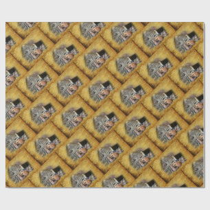 Drie kleine varkens op de bijtende schuur cadeaupapier