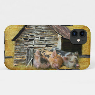 Drie kleine varkens op de bijtende schuur iPhone 11 hoesje