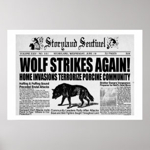 Drie kleine varkens poster