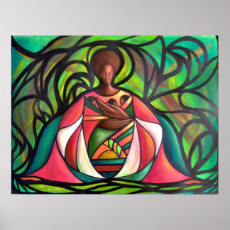 Drie kleine vogels poster