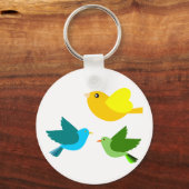 Drie kleine vogels sleutelhanger (Voorkant)