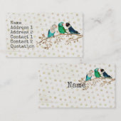 DRIE KLEINE VOGELS Visitekaartje (Voorkant / Achterkant)
