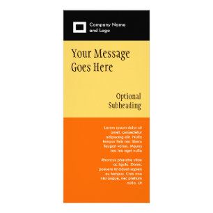 Drie kleuren - Oranje ambergeel en zwart Reclamekaart
