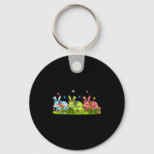 Drie Kleurrijke Bunny Ossums Pasen Eieren Mand Fam Sleutelhanger