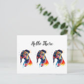 Drie kleurrijke Dachshunds Briefkaart (Staand voorkant)