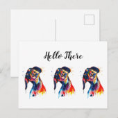 Drie kleurrijke Dachshunds Briefkaart (Voorkant / Achterkant)