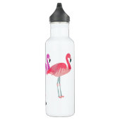 Drie kleurrijke Flamingos Monogram Waterfles (Rechts)