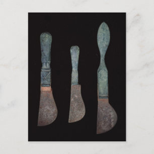 Drie Knives uit Pompeii, Roman, c.100 BC-79 AD Briefkaart