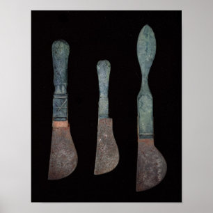Drie Knives uit Pompeii, Roman, c.100 BC-79 AD Poster
