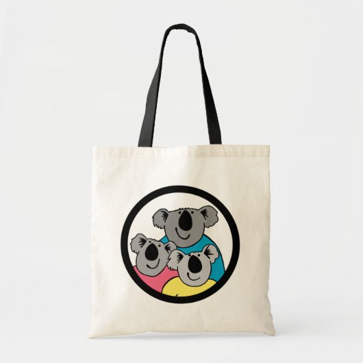 Drie Koala Beren Canvas tas (Voorkant)