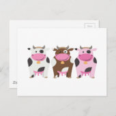 Drie koeien briefkaart (Voorkant / Achterkant)
