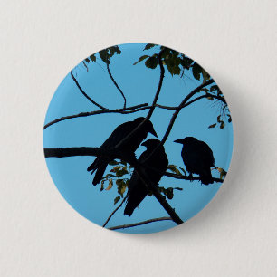 Drie koeien in een boom ronde button 5,7 cm