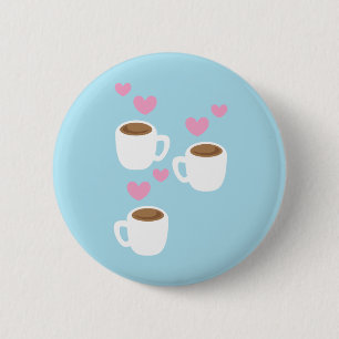 drie koffie ronde button 5,7 cm