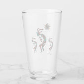 Drie Kokopelli speelt de flank Glas (Achterkant)