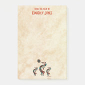 Drie Kokopelli speelt de flank Post-it® Notes (Voorkant)