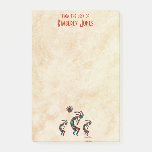Drie Kokopelli speelt de flank Post-it® Notes (Voorkant)
