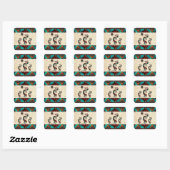 Drie Kokopelli Square Sticker (Vel)