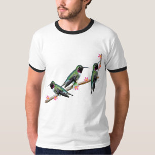 Drie kolibries zittend op een tak Floss Silt T-shirt