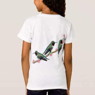 Drie kolibries zittend op een tak Floss Silt T-shirt