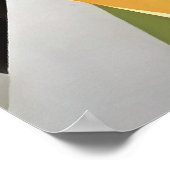 Drie konijnen en een levende Abstracte kunst Poster (Hoek)