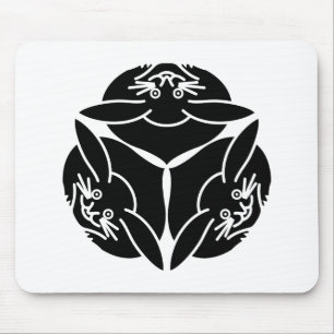 Drie konijnen muismat