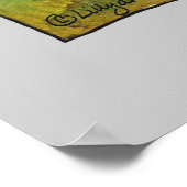 Drie konijnenzonnescherm Cartoon Poster (Hoek)