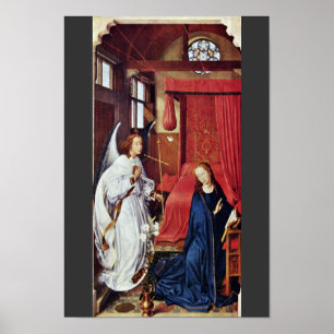 Drie koning Altar links Wing: De aankondiging Poster