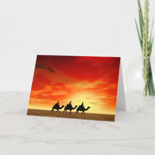 Drie Koningen en rode zonsondergang Kaart