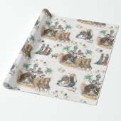 Drie koningen in Bethlehem Cadeaupapier (Uitgerold)