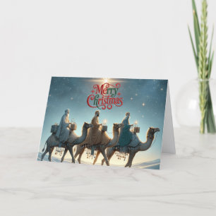 Drie Koningen Kerstmis Feestdagen Kaart