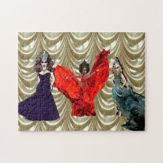 Drie koninginnen staan voor me puzzel (Horizontaal)