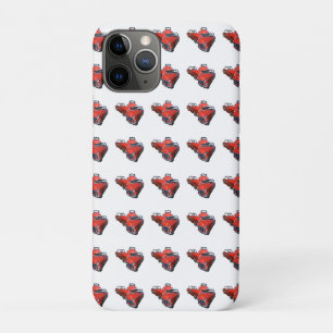 drie koolzure rode en witte vintageauto's, iPhone 11 pro hoesje