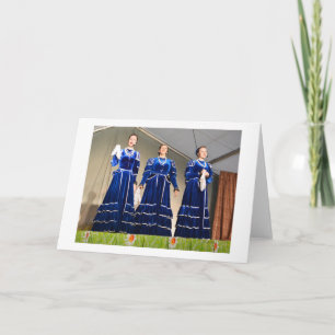 Drie Kozakse zangers Feestdagen Kaart