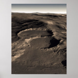 Drie kraters in de regio Oost-Hellas van M Poster