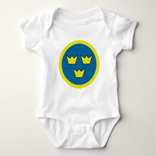 Drie Kroons Zweden Insignia Romper (Voorkant)