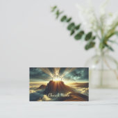 Drie kruisen in een hemels landschap visitekaartje (Staand voorkant)