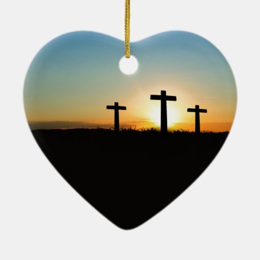Drie kruisen keramisch ornament (Achterkant)