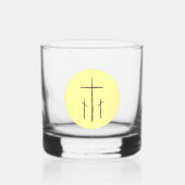 Drie kruisen op Golgotha Geel Whisky Glas (Voorkant)