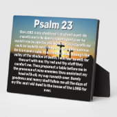 Drie kruisen Psalm 23 Zonsondergang Bijbelvers Fotoplaat (Zijkant)