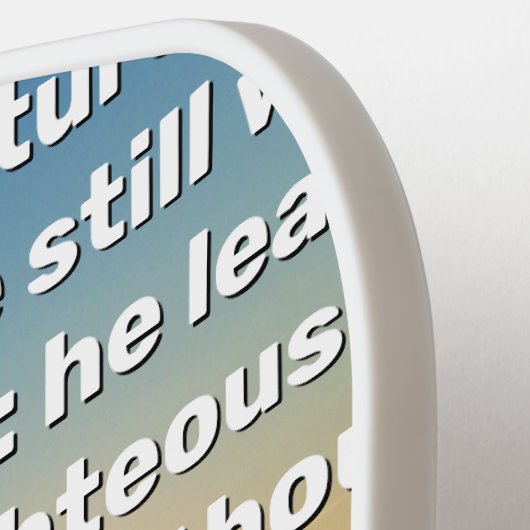 Drie kruisen Psalm 23 Zonsondergang Pickleball Paddle (Links Detail)