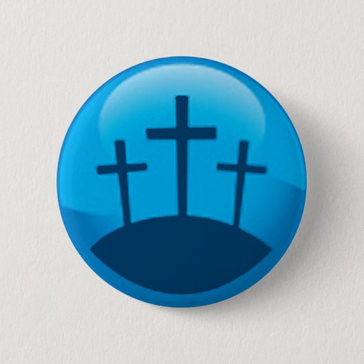 drie kruisen ronde button 5,7 cm (Voorkant)