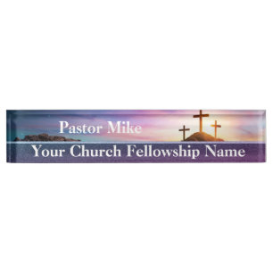 Drie kruisen Sunset Church Pastor Naambordje