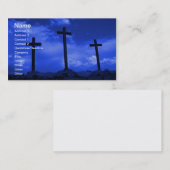Drie kruisen van Jezus Christelijke visitekaartje  (Voorkant / Achterkant)