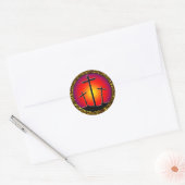 DRIE KRUISINGEN RONDE STICKER (Envelop)